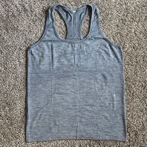 Lululemon Heathered Slate Blue Racerback Tank - Swiftly Tech - Hip Length - 12